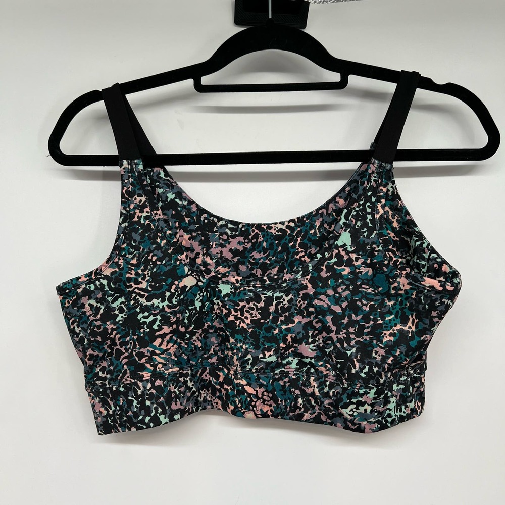 Lefties Camo Print Sports Bra Women's Size L Multcolor Sportswear Super Stretchy